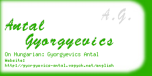 antal gyorgyevics business card